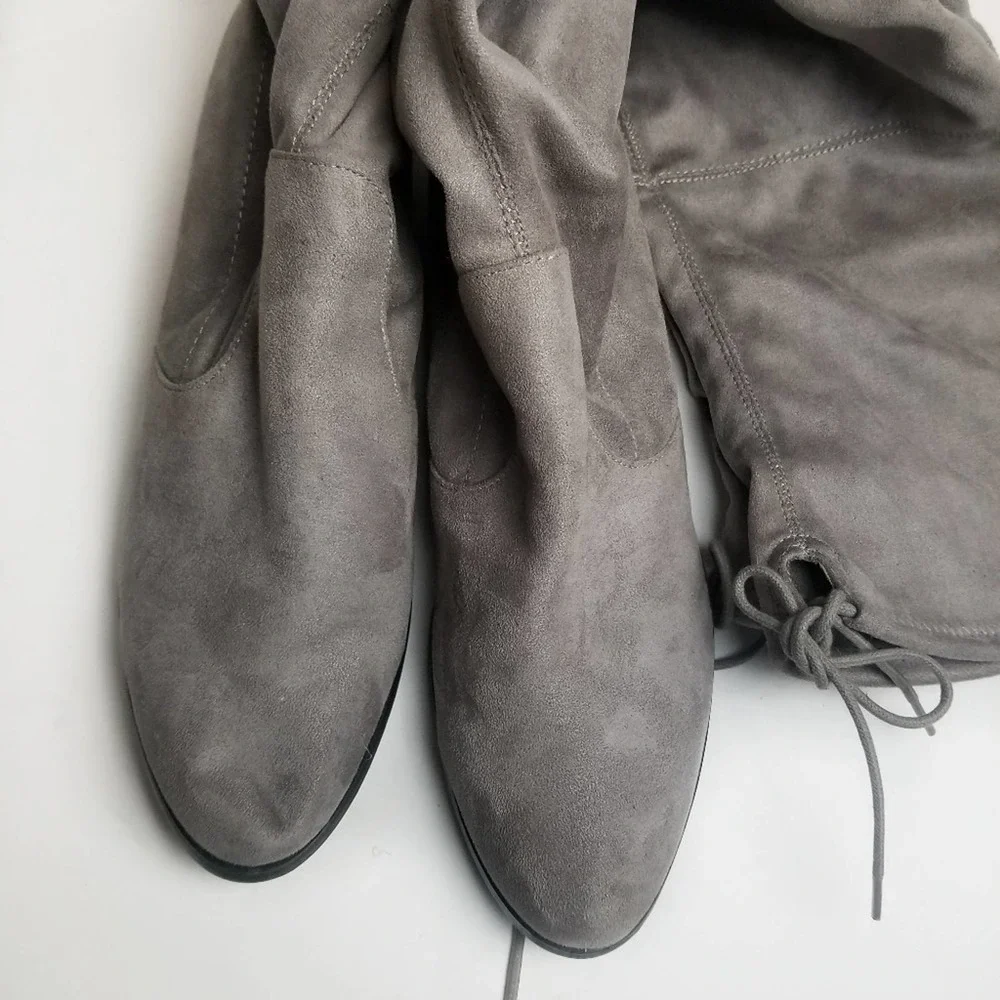 Charles David Gravity Over The Knee Gray Boots 8.5